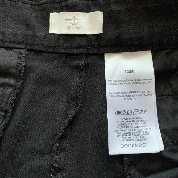 Dockers Women's Stretchy Cotton and Elastane Pants US Women Size 12M in Black - Picture 7 of 7